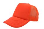 Gorra trucker de malla, color neón naranja, ajustable.