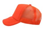 Gorra trucker de malla, color neón naranja, ajustable.