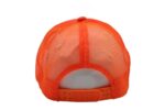 Gorra trucker de malla, color neón naranja, ajustable.