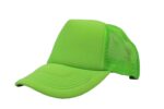 Gorra trucker de malla, color neón verde, ajustable.
