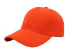 Gorra acrílico, color naranja neon, ajustable.