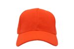 Gorra acrílico, color naranja neon, ajustable.