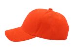 Gorra acrílico, color naranja neon, ajustable.