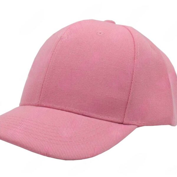 Gorra acrílico, color rosa, ajustable.