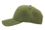 Gorra acrílico, color verde militar, ajustable.
