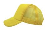 Gorra trucker de malla, color amarillo, ajustable.