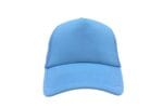 Gorra trucker de malla, color azul cielo, ajustable.