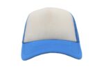 Gorra trucker de malla, color blanco/azul turquesa, ajustable.