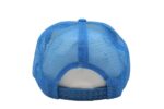 Gorra trucker de malla, color blanco/azul turquesa, ajustable.