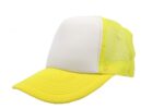 Gorra trucker de malla, color amarillo, ajustable.