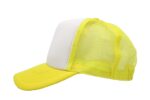 Gorra trucker de malla, color amarillo, ajustable.
