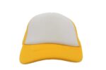 Gorra trucker de malla, color amarillo oro, ajustable.