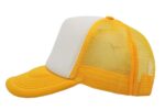 Gorra trucker de malla, color amarillo oro, ajustable.