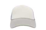 Gorra trucker de malla, color blanco/gris claro, ajustable.