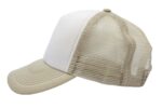 Gorra trucker de malla, color kakhi, ajustable.