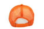 Gorra trucker de malla, color blanco/naranja, ajustable.