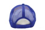 Gorra trucker de malla, color blanco/azul rey, ajustable.