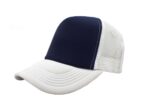 Gorra trucker de malla, color marino/blanco, ajustable.