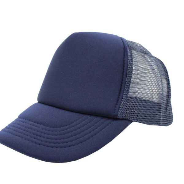 Gorra trucker de malla, color marino, ajustable.
