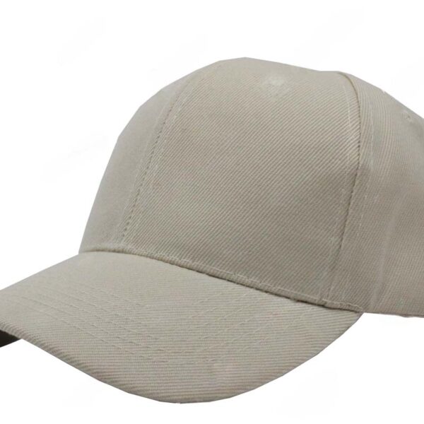 Gorra acrílico, color hueso, ajustable.