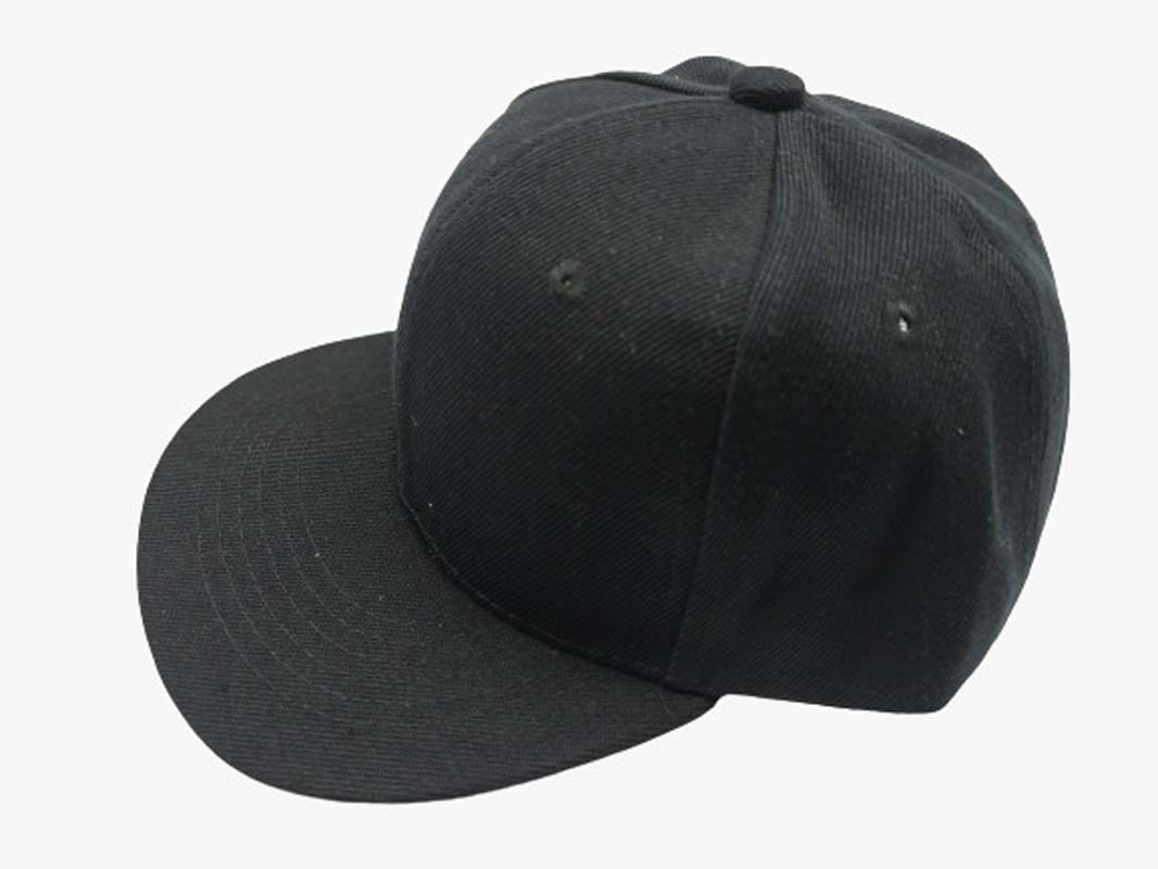 GORRA_ACRILICO_PLANA_INFANTIL_NEGRO Gorra acrílico plana, ajustable.