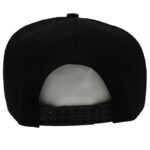 Gorra acrílico plana negra, ajustable.