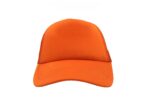 Gorra trucker de malla, color naranja, ajustable.