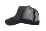 Gorra trucker de malla, color negro, ajustable.