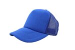 Gorra trucker de malla, color azul rey, ajustable.
