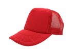 Gorra trucker de malla, color rojo, ajustable.