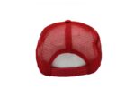 Gorra trucker de malla, color rojo, ajustable.