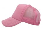 Gorra trucker de malla, color rosa, ajustable.