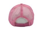 Gorra trucker de malla, color rosa, ajustable.