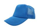 Gorra trucker de malla, color turquesa, ajustable.